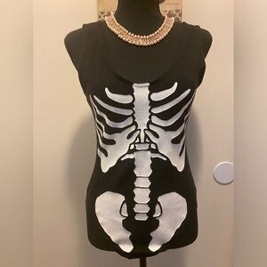 Black & White Skeletal Print playsuit